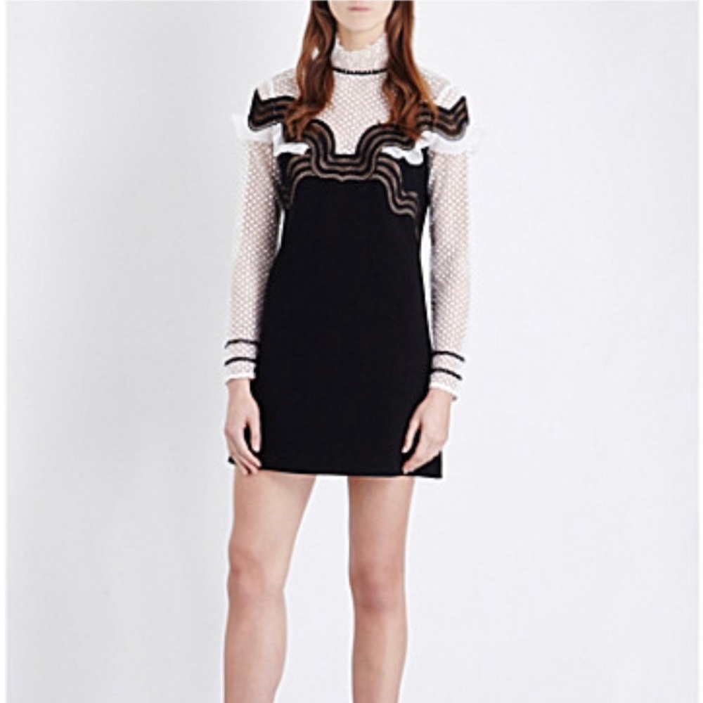 Self Portrait | Black Detailed Dress | Size 6